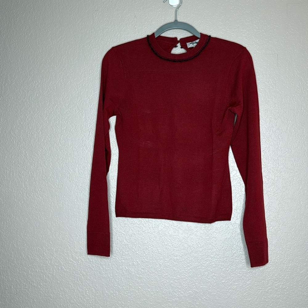 J. Crew Carolyn Embellished Fitted Crewneck Sweater in Merino Wool - Picture 4 of 9